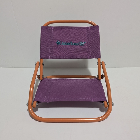 American Girl Doll Adventure Campfire Set Fold Up Camp Chair Beach Lounger - Picture 2 of 9